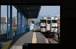 志布志駅にてキハ40 志布志駅にてキハ40