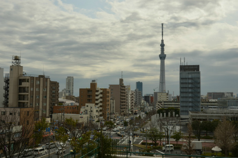 東京都墨田区東向島白鬚橋東詰交差点付近